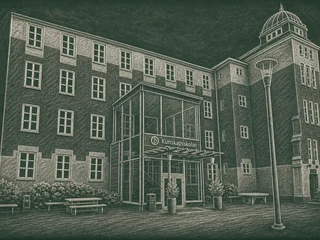 Chalkboard-illustration av Kunskapsskolan Borås, Borås