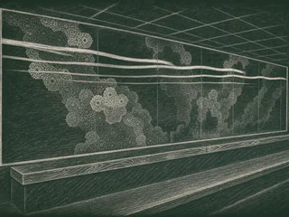 Chalkboard-illustration av Norrbyskolan, Örebro
