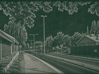 Chalkboard-illustration av Segeltorpsskolan, Huddinge