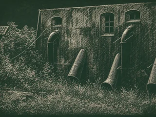 Chalkboard-illustration av Karl Johansskolan, Malmö