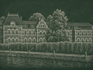 Chalkboard-illustration av LBS Kreativa Gymnasiet Trollhättan, Trollhättan