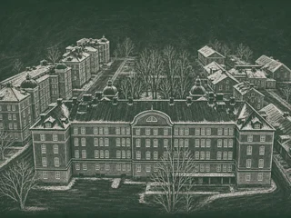 Chalkboard-illustration av NTI Gymnasiet Uppsala, Uppsala