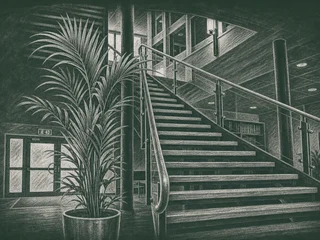 Chalkboard-illustration av Skärgårdsgymnasiet, Österåker