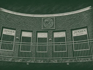 Chalkboard-illustration av JENSEN Gymnasium Helsingborg, Helsingborg