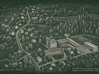 Chalkboard-illustration av Ala skola, Timrå