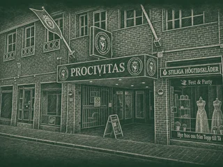 Chalkboard-illustration av ProCivitas Privata Gymnasium Helsingborg, Helsingborg