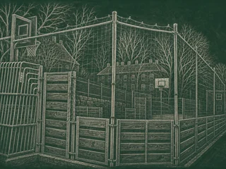 Chalkboard illustration of ISGR/Swedish-English, Göteborg
