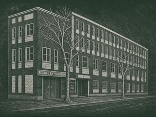 Chalkboard-illustration av Djurgymnasiet Stockholm, Stockholm