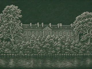 Chalkboard-illustration av BASTIONENS FÖRSKOLA, Malmö