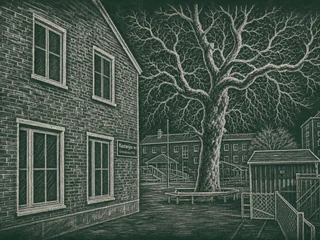 Chalkboard-illustration av FÖRSKOLAN KASTANJEN, Stockholm