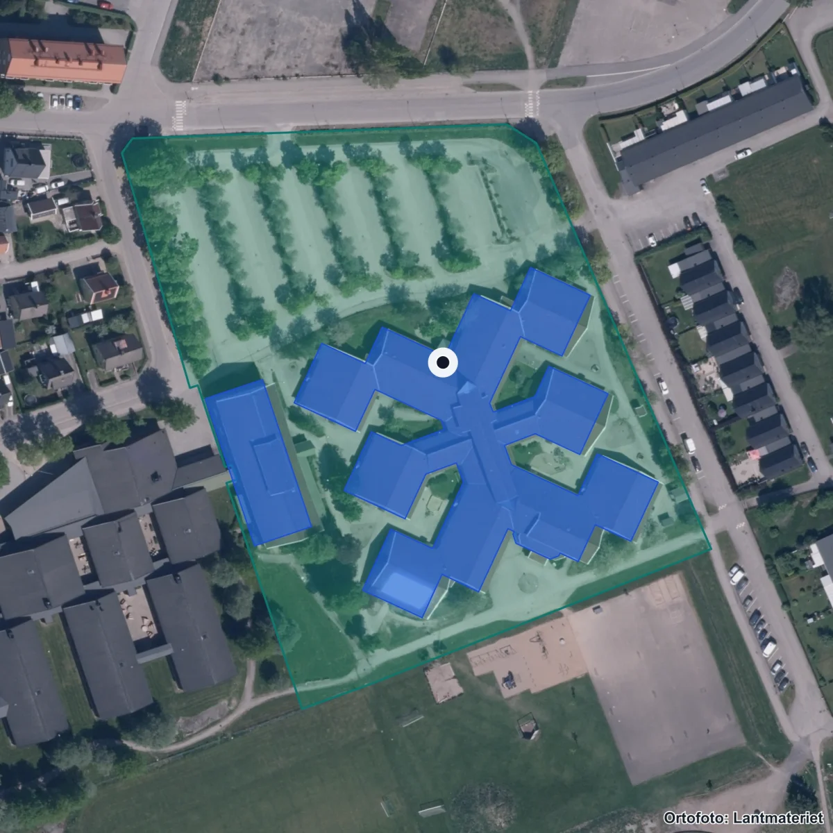 Flygbild över Tärnan 4-6, ortofoto från Lantmäteriet