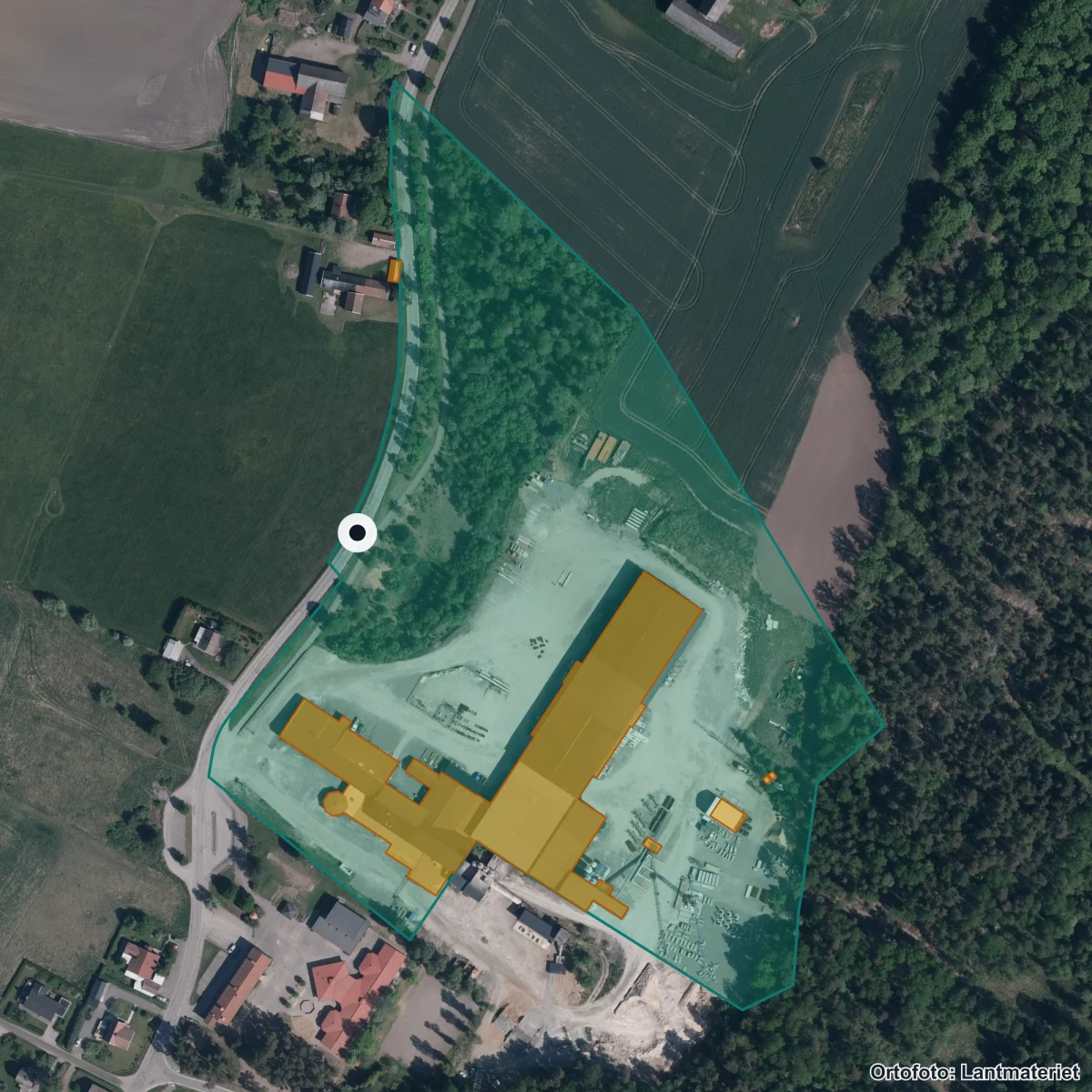 Flygbild över Arentorps skola, ortofoto från Lantmäteriet