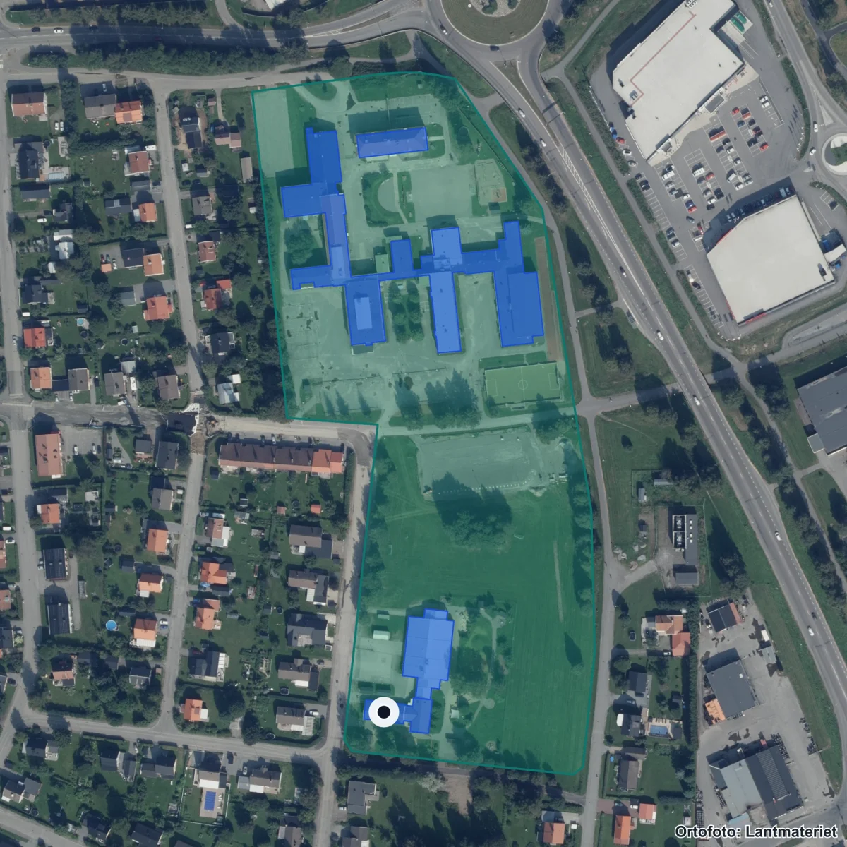 Flygbild över Gómorronsol, ortofoto från Lantmäteriet