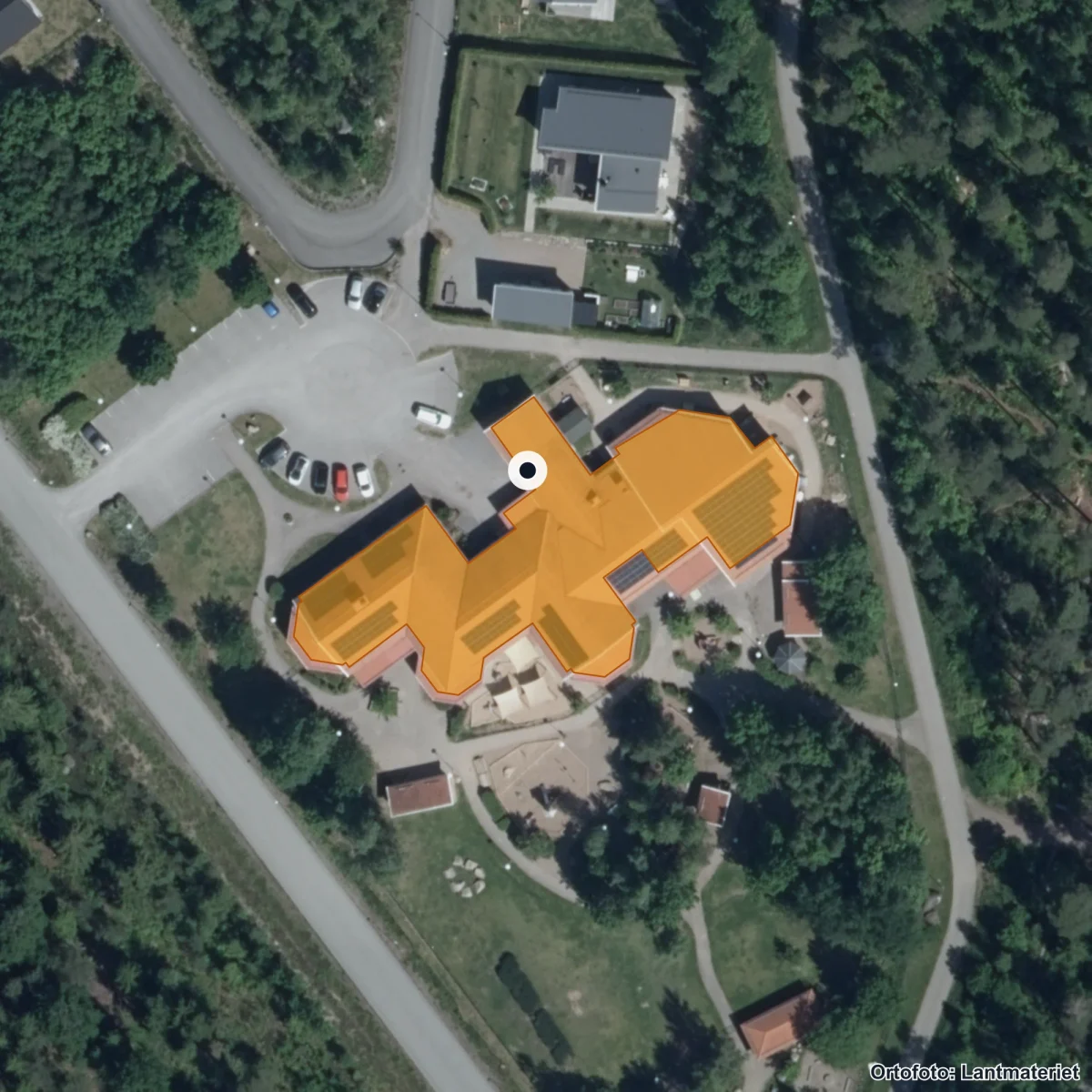 Flygbild över Björkliden, ortofoto från Lantmäteriet
