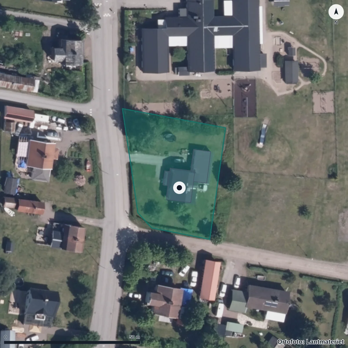 Flygbild över Vinkelboda, ortofoto från Lantmäteriet