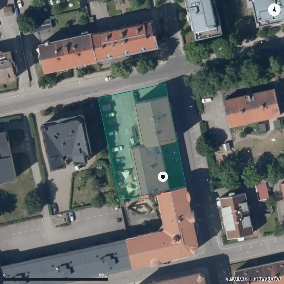 Flygbild över Skäppan, ortofoto från Lantmäteriet