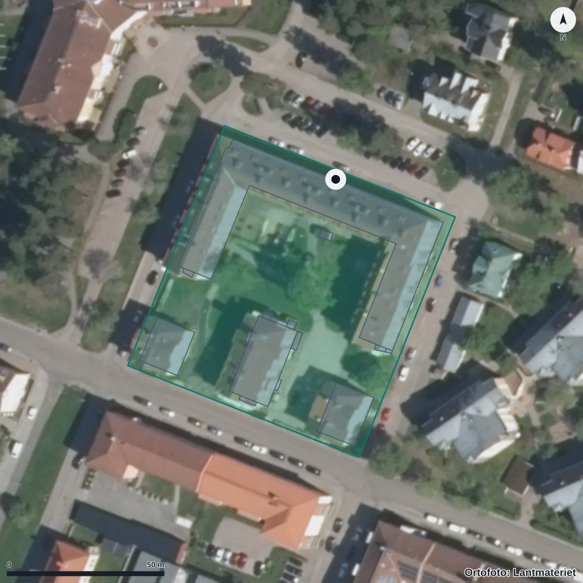 Flygbild över Nyckeln, ortofoto från Lantmäteriet