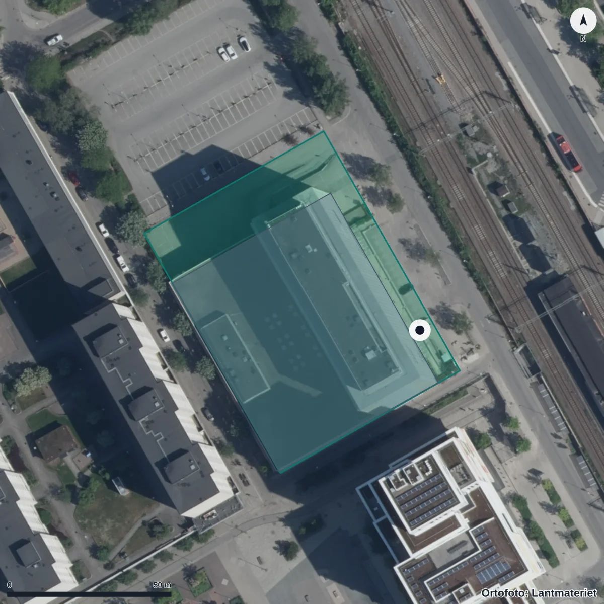 Flygbild över Brage - Skola Och Språkförskola, ortofoto från Lantmäteriet