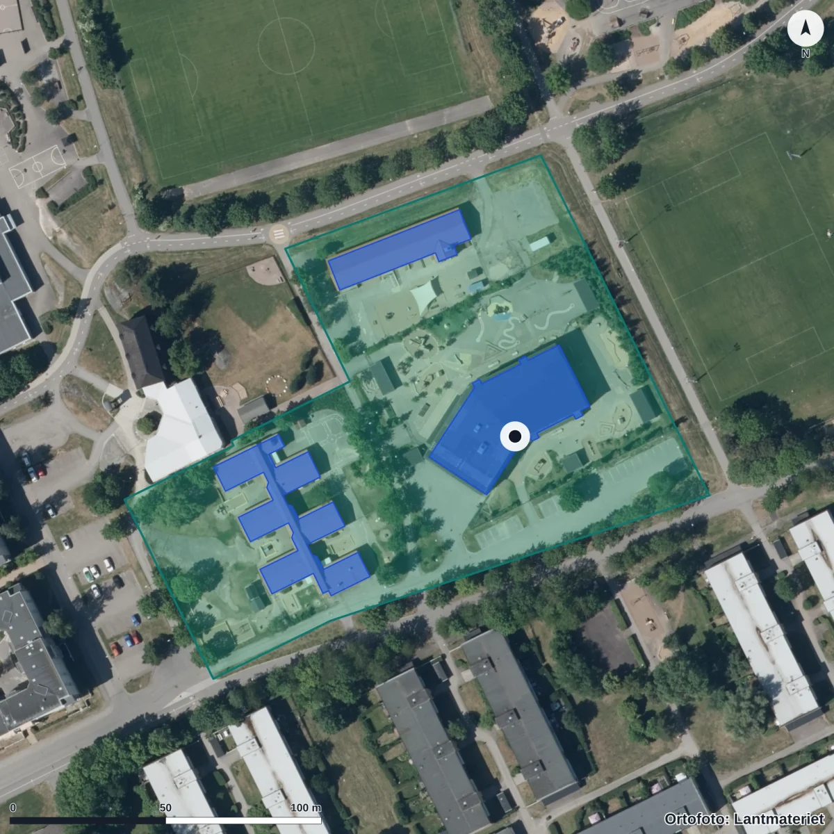 Flygbild över Mårdtorpsgatan 63, ortofoto från Lantmäteriet