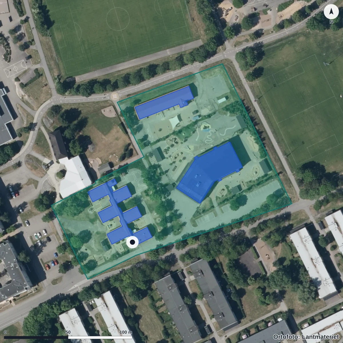 Flygbild över Mårdtorpsgatan 59, ortofoto från Lantmäteriet