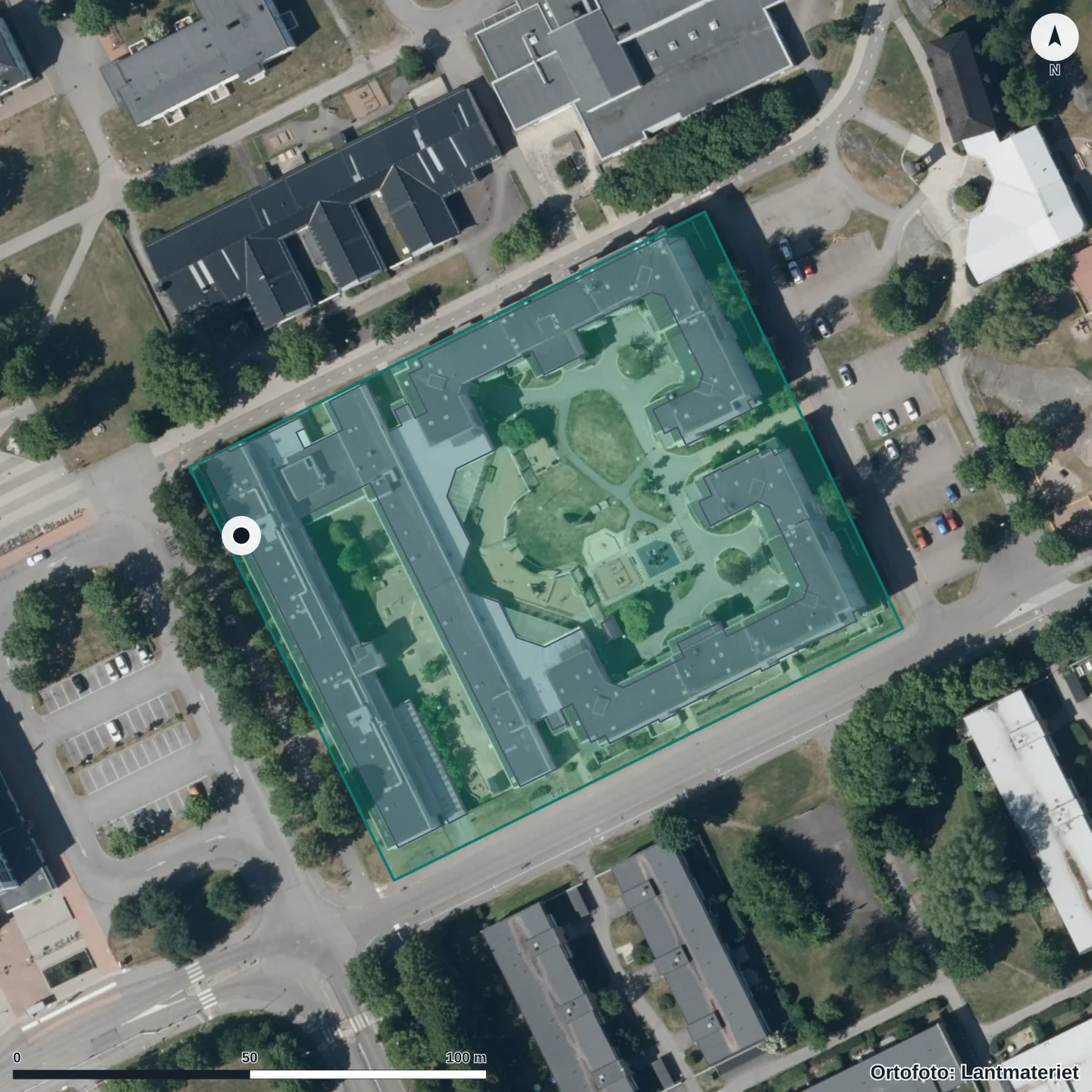 Flygbild över Mårdtorpsgatan 35, ortofoto från Lantmäteriet