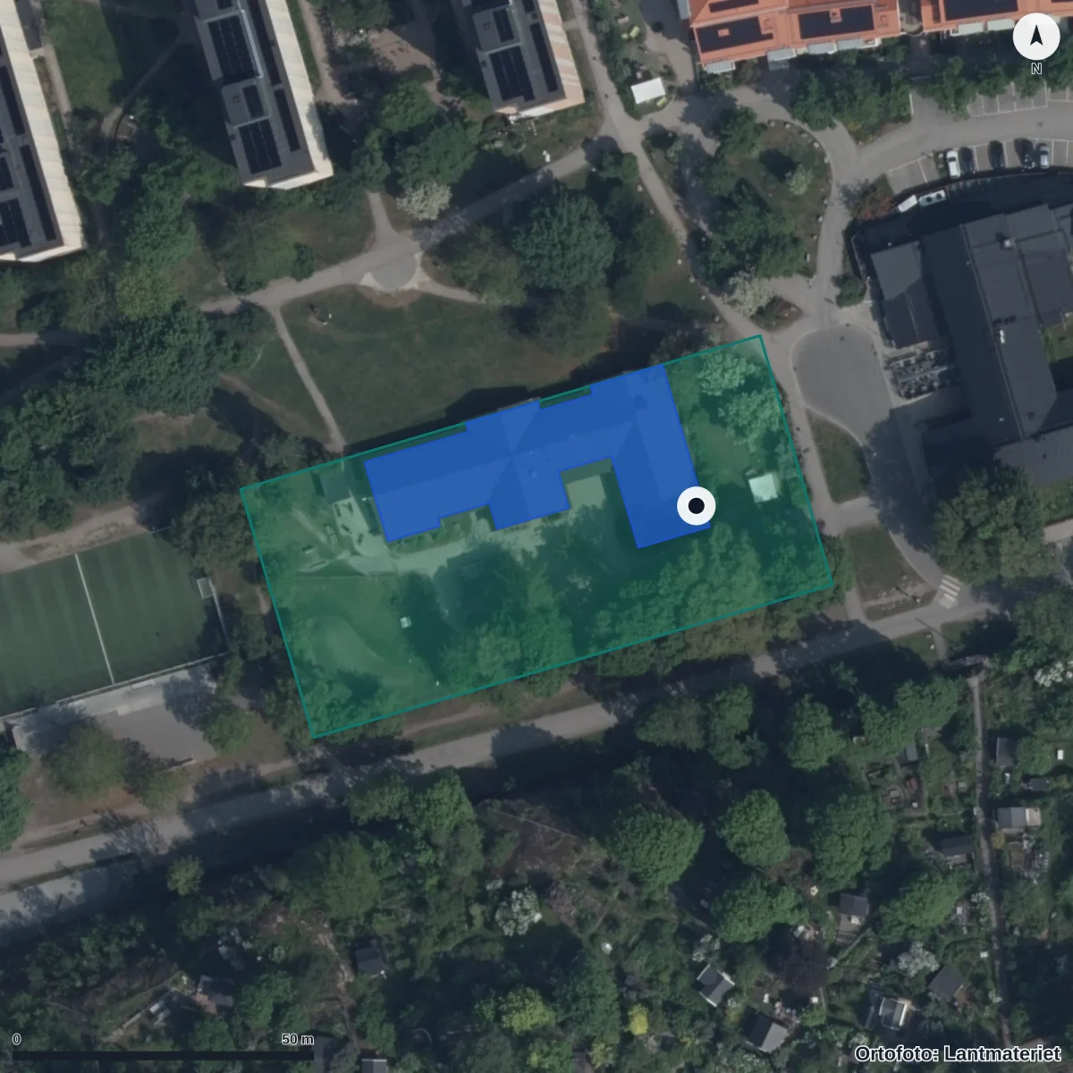 Flygbild över Pipmakaren, ortofoto från Lantmäteriet