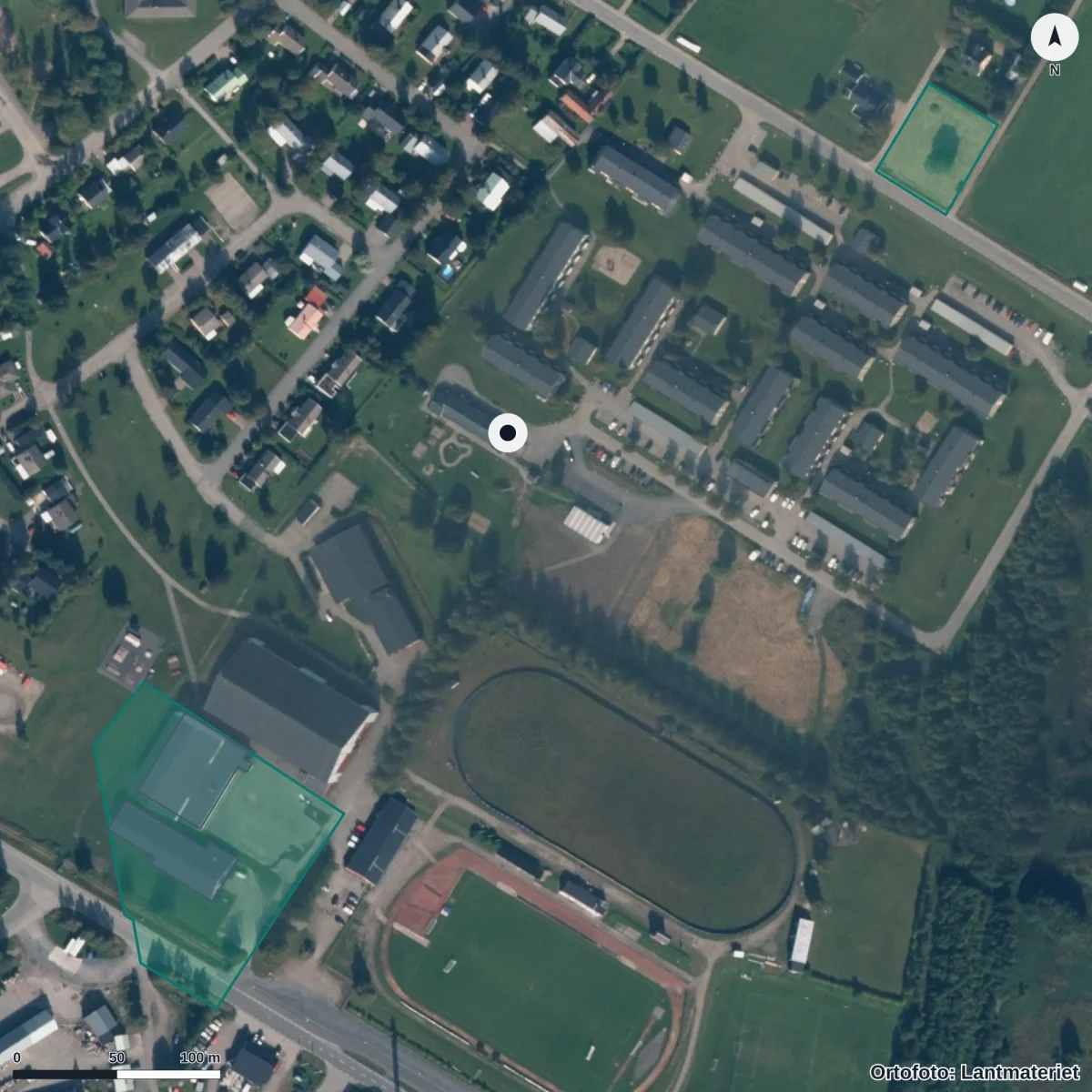 Flygbild över Västringen, ortofoto från Lantmäteriet