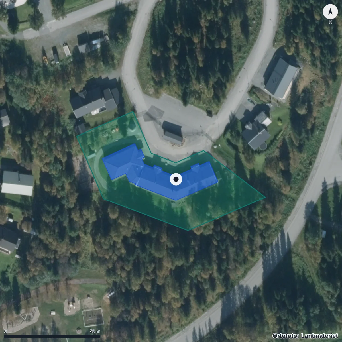 Flygbild över Granen, ortofoto från Lantmäteriet