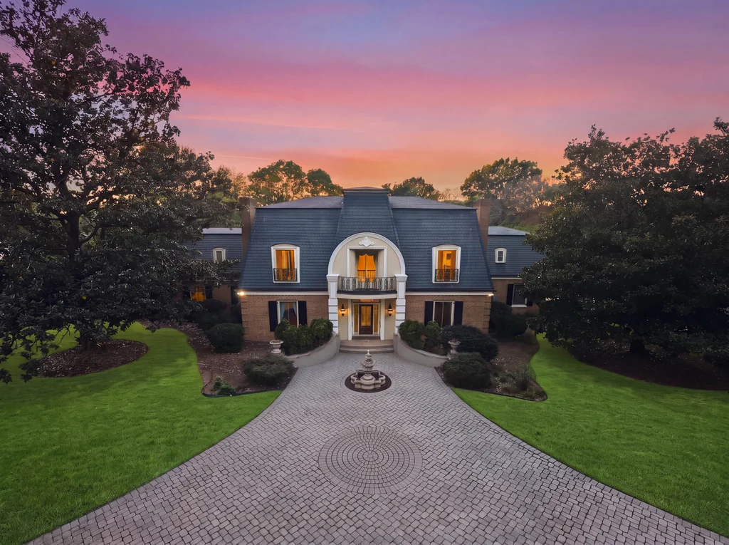 3452SharonRd_Drone_Twilight_001_Green_Grass_GreenGrass_Clean_Driveway_CleanDriveway
