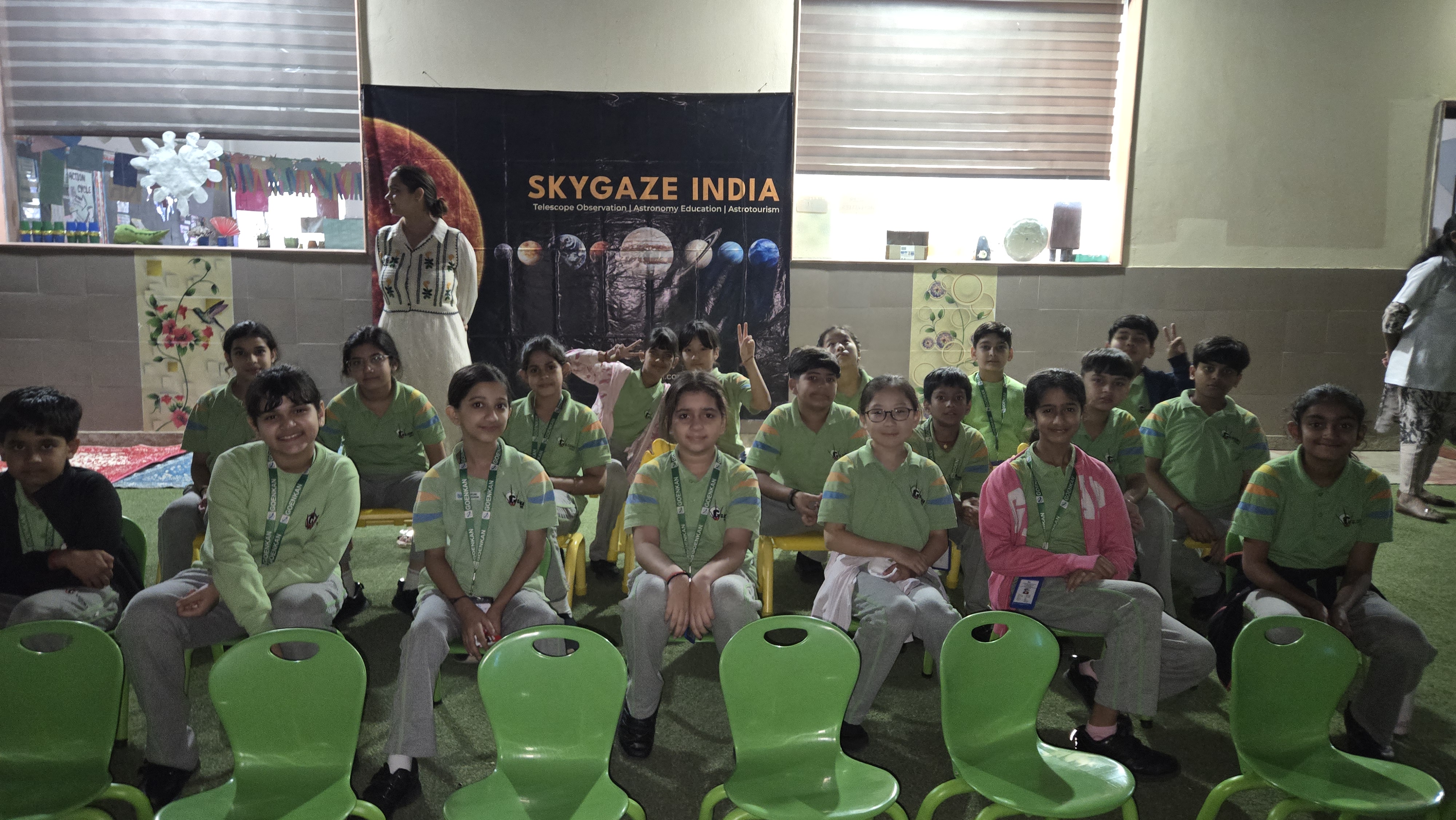 Skygaze India Conducts Astronomy Event at GD Goenka Global School, Gurugram