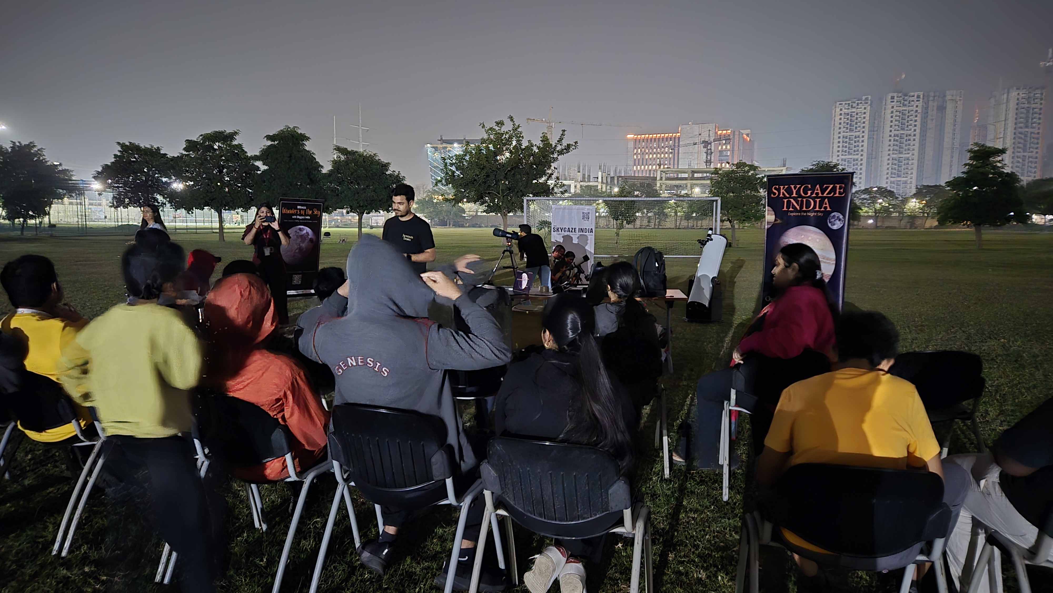 Skygaze India Conducts Telescope Observation at Genesis Global School, Noida