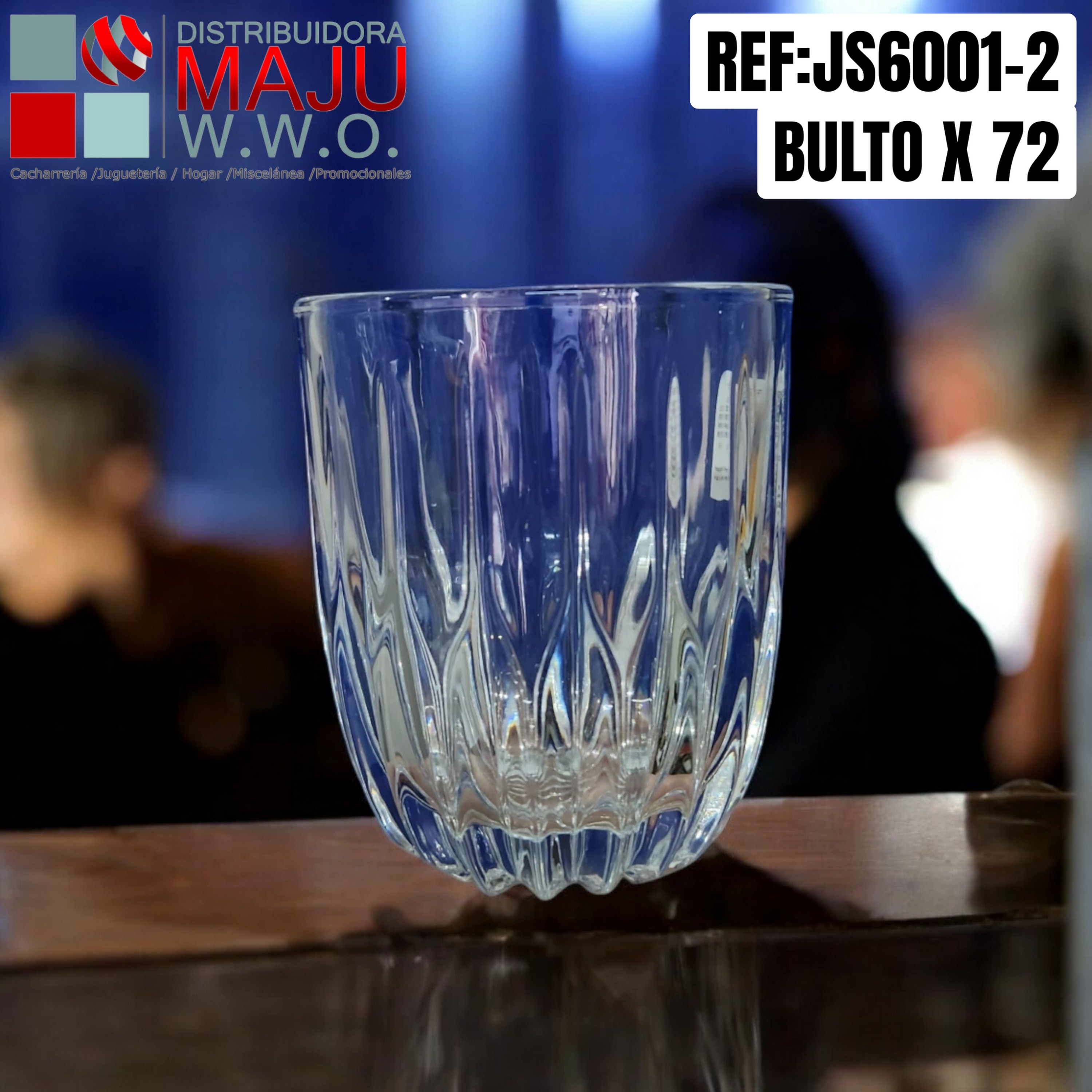 Vaso Whiskero Bicelado En Vidrio Traspare