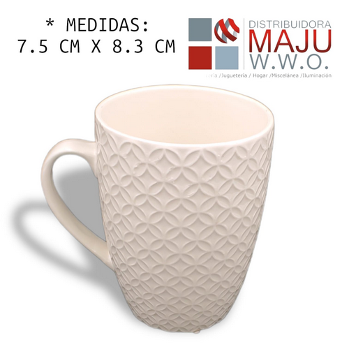 Pocillo Ceramico 8.5Cmx11.5Cm Relieve Estre