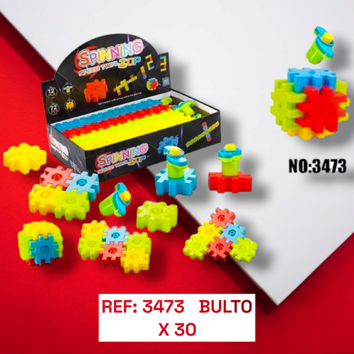 Juguete Trompo De Bloques Con Luces De Pcs 72