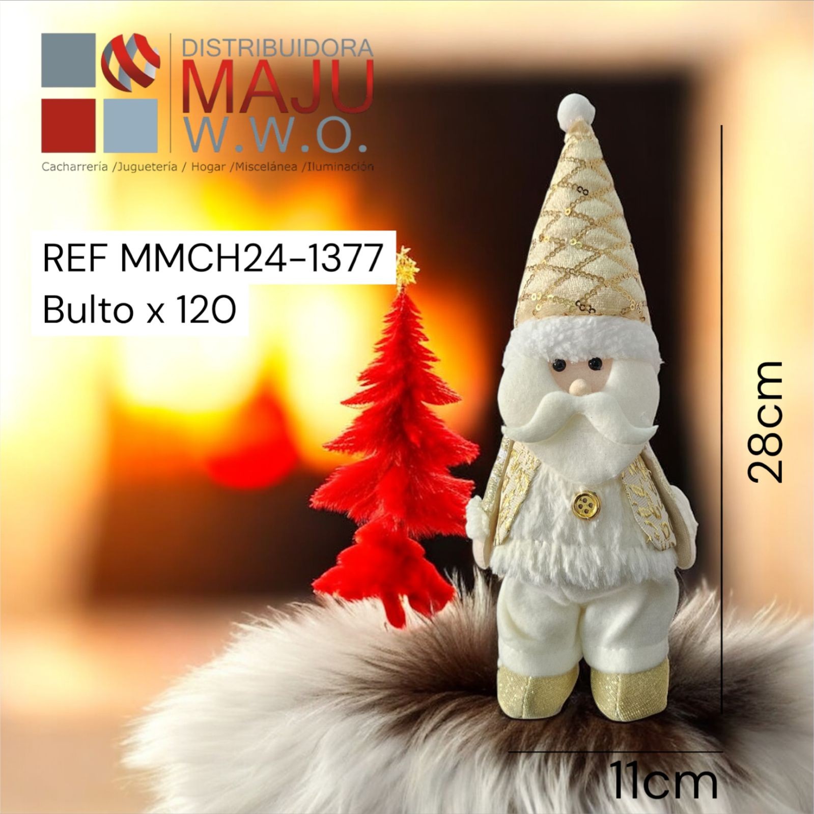 Muñecos De Navidad Santa Claus Con Luz