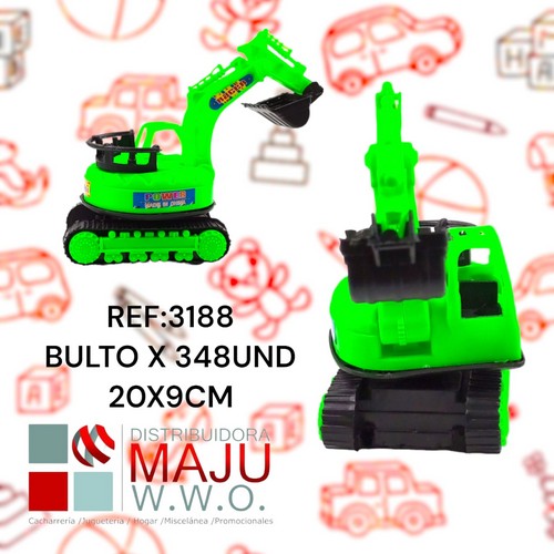 Carro Excavadora En Colores Para Niños 20X9C