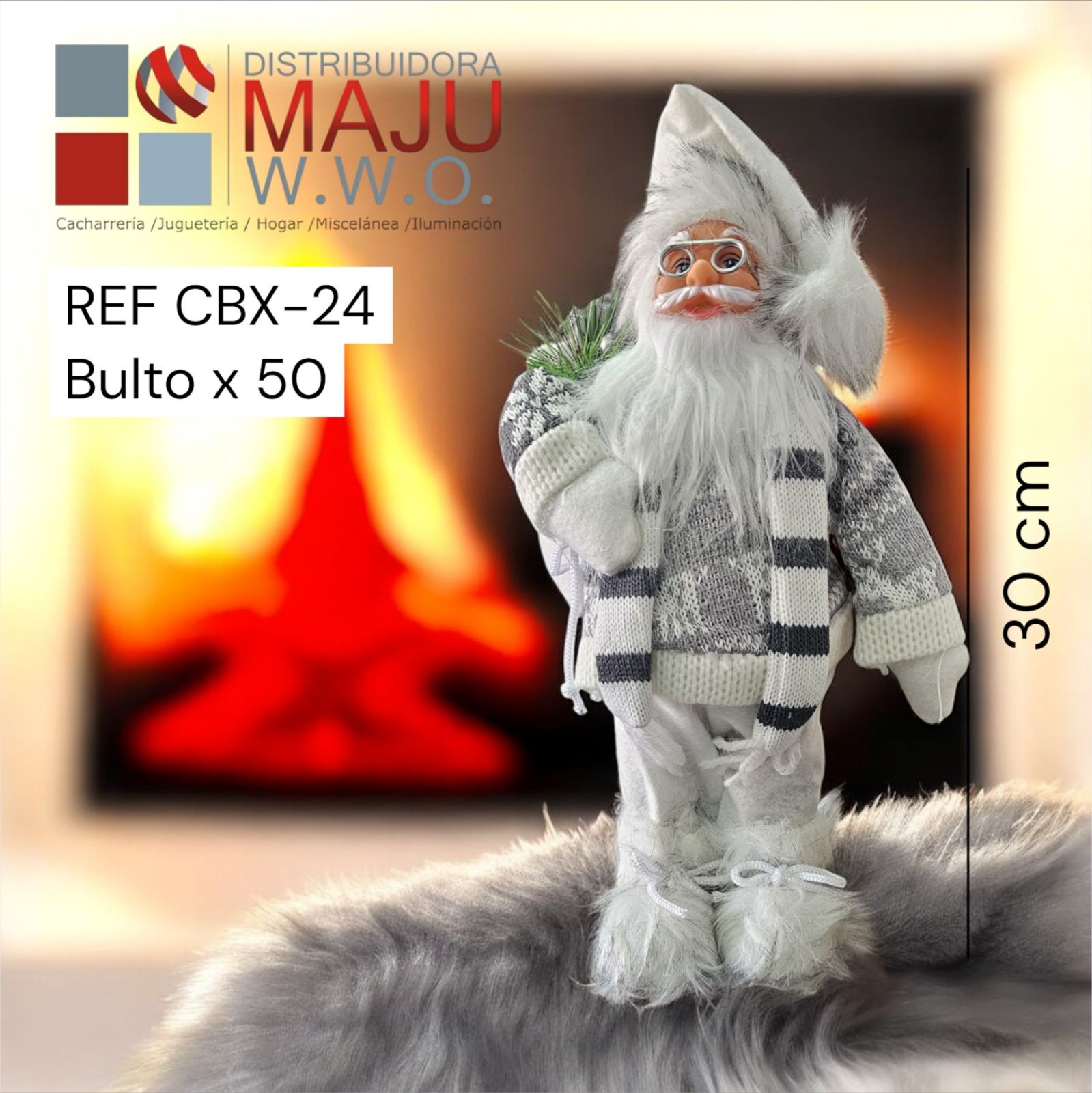 Muñeco De Navidad Santa Claus Colores Blanc