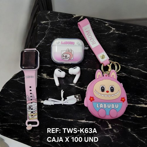 Kit Audifono Con Reloj De Personaje Y Lla