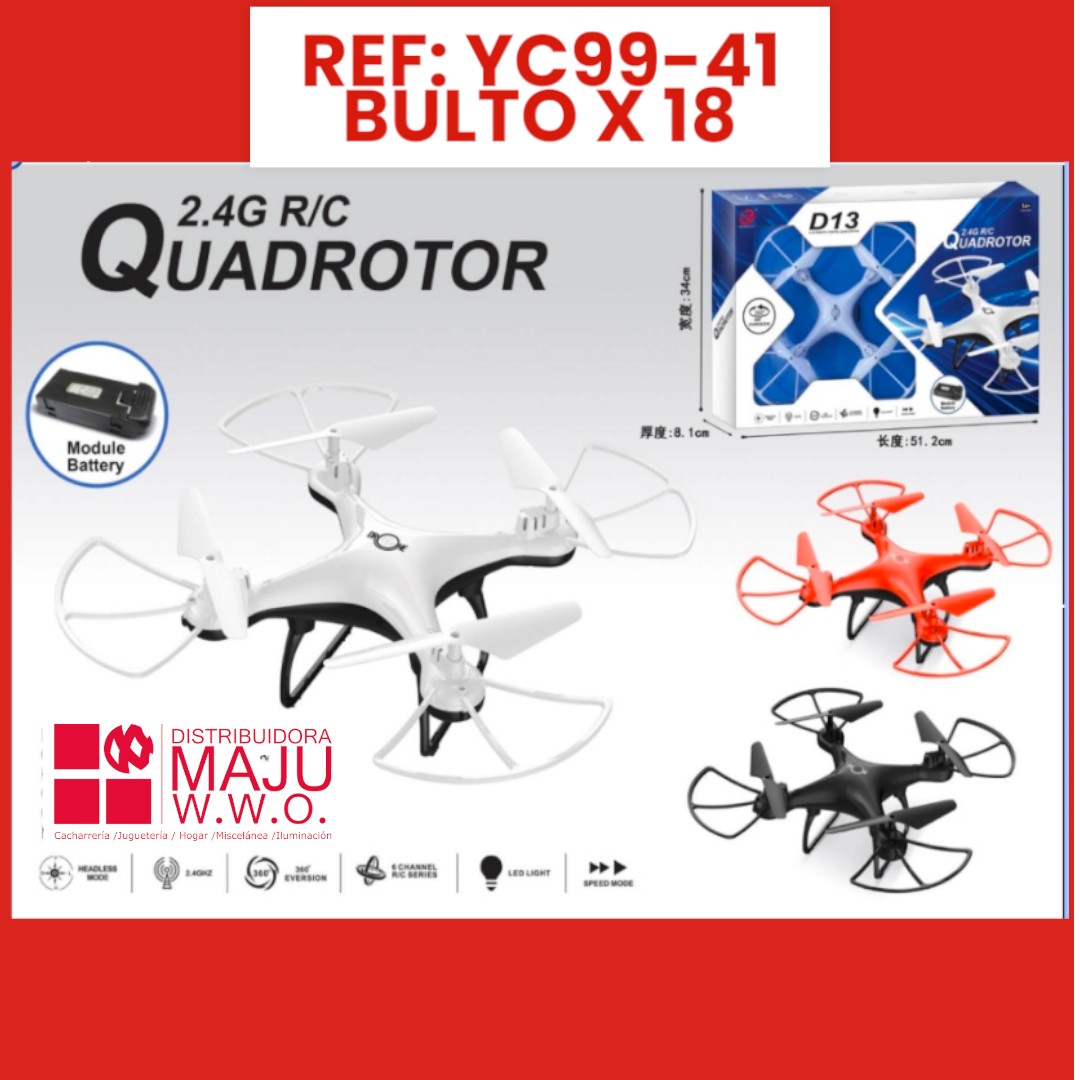 Dron Control Remoto Giro 360 6 Canales Bat