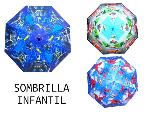 Sombrilla Super Heroes Cars Semiautomatica
