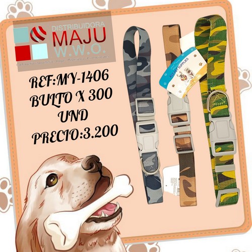 Collar Para Perro Camuflado 65 X 2.5 Cm