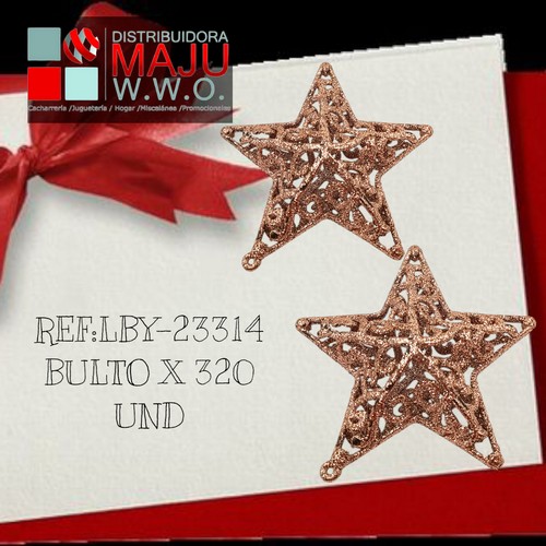 Estrellas 3D Escarchdas X2Pcs De 11Cm