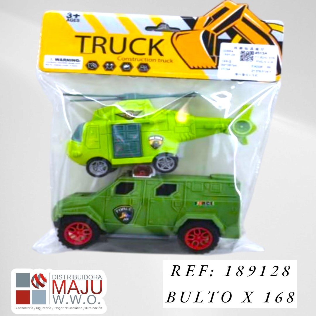 Set Carro Y Helicoptero Para Niños Fuerza M