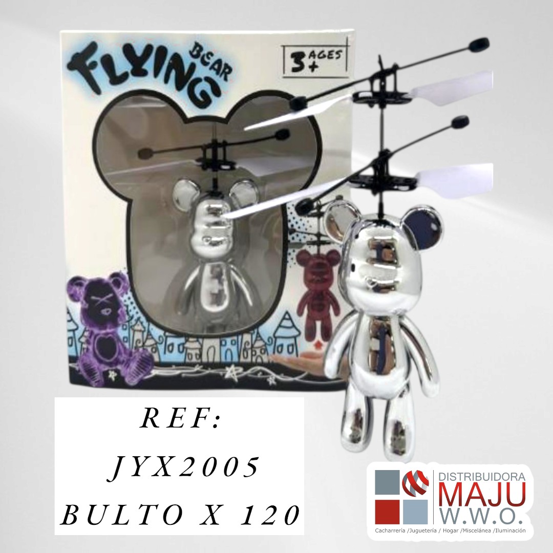 Juguete Oso Volador Con Helices Bateria Re