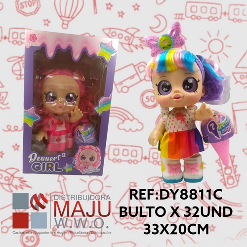 Muñeca En Caja Ojos Cup Key Para Niñas 33X