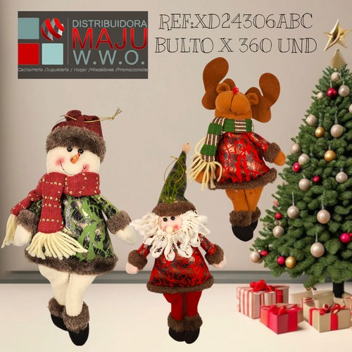 Muñeco Navideño Para Colgar Varios De 3