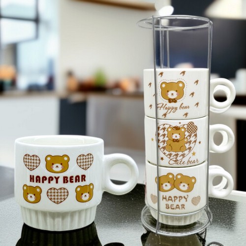 Juego De Pocillos 250 Ml Diseño Osos