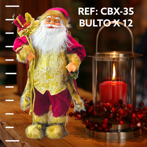 Muñeco De Navidad Santa Con Corona Navideña