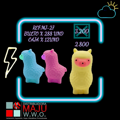 Mj-27 Squeeze Llama De Los Andes Colores Caja X12P