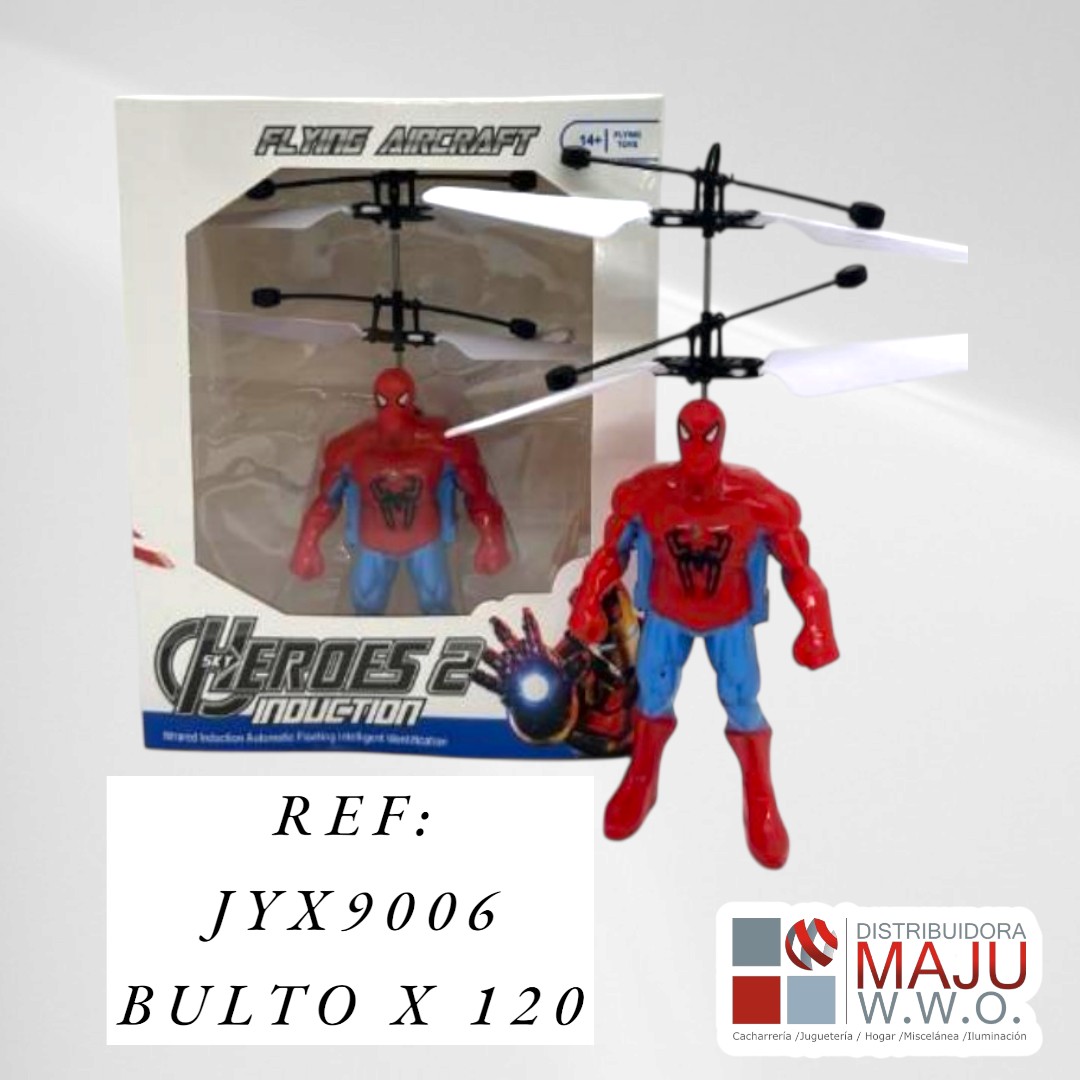 Juguete Heroe En Mini Helicoptero Con Bate